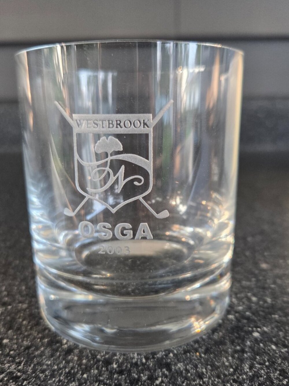 Westbrook Country Club Whiskey Glasses x 4, 2000, New Old Stock In Box